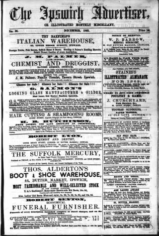 cover page of Ipswich Advertiser, or, Illustrated Monthly Miscellany published on December 1, 1862