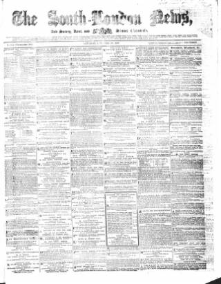 cover page of South-London News published on November 19, 1859