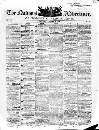 cover page of National Advertiser and Edinburgh and Glasgow Gazette published on January 29, 1848