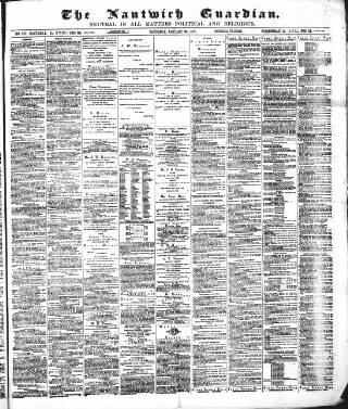 cover page of Nantwich Guardian published on January 26, 1878