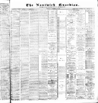 cover page of Nantwich Guardian published on November 23, 1886