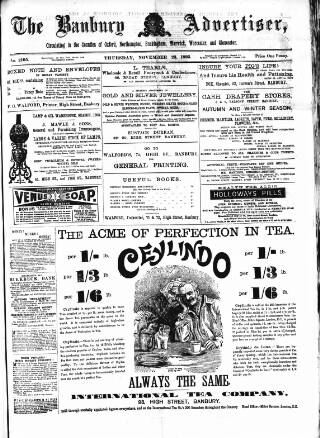 cover page of Banbury Advertiser published on November 23, 1893