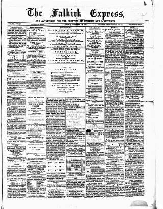 cover page of Falkirk Express published on December 16, 1882