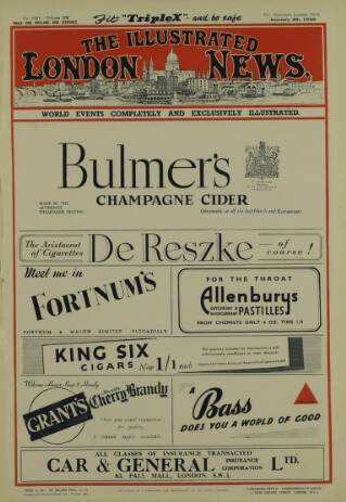 cover page of Illustrated London News published on January 26, 1946