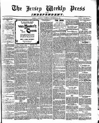 cover page of Jersey Independent and Daily Telegraph published on November 23, 1901