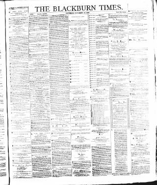 cover page of Blackburn Times published on November 23, 1889