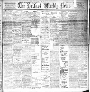 cover page of Belfast Weekly News published on December 25, 1897