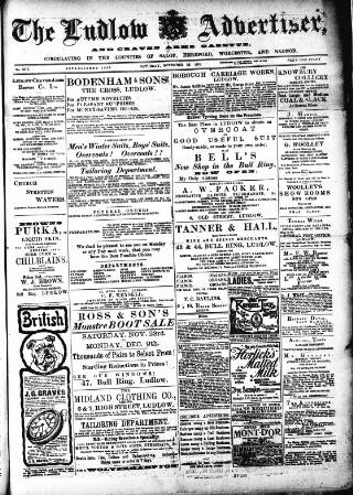 cover page of Ludlow Advertiser published on November 23, 1901