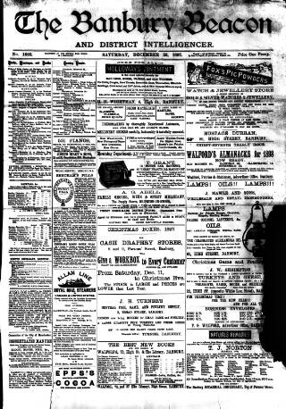 cover page of Banbury Beacon published on December 25, 1897