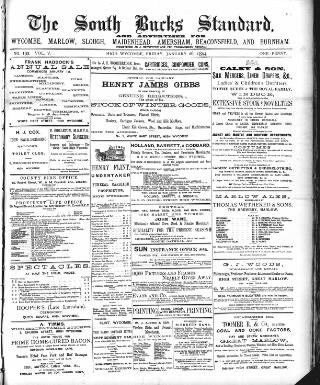 cover page of South Bucks Standard published on January 26, 1894