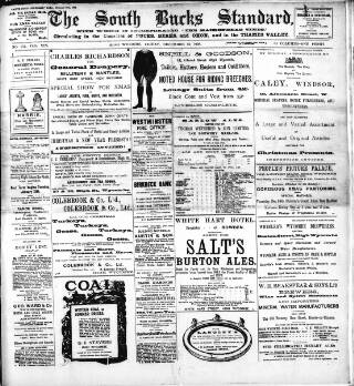 cover page of South Bucks Standard published on December 25, 1908