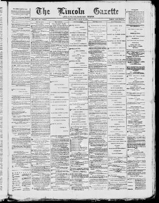 cover page of Lincoln Gazette published on January 30, 1892