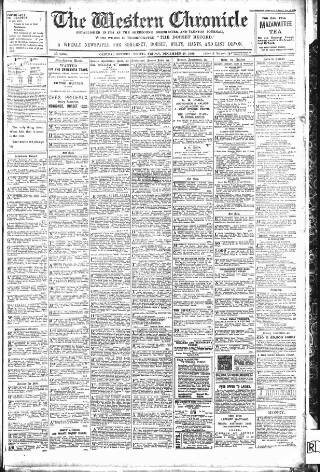 cover page of Western Chronicle published on December 25, 1908