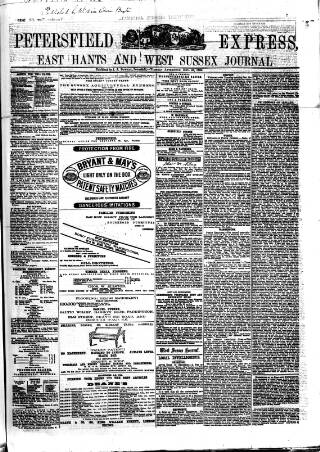 cover page of Petersfield Express published on November 23, 1869