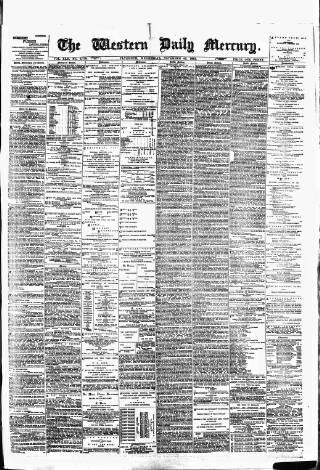 cover page of Western Daily Mercury published on November 23, 1881