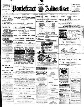 cover page of Pontefract Advertiser published on December 25, 1897