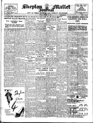 cover page of Shepton Mallet Journal published on January 26, 1951