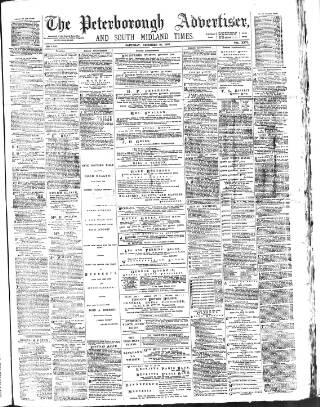 cover page of Peterborough Advertiser published on December 25, 1880