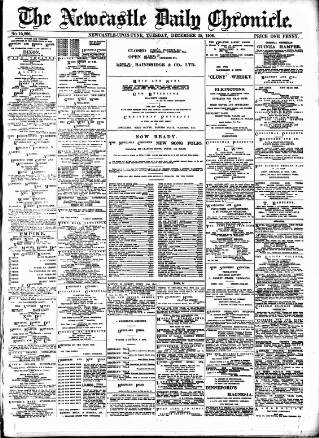 cover page of Newcastle Daily Chronicle published on December 25, 1906