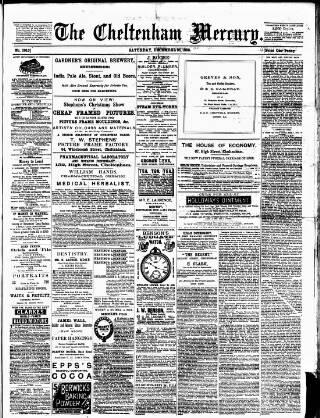 cover page of Cheltenham Mercury published on December 25, 1886