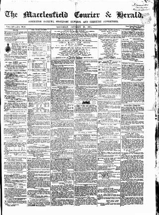 cover page of Macclesfield Courier and Herald published on January 26, 1861