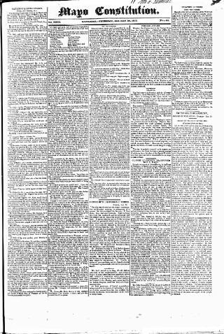 cover page of Mayo Constitution published on January 26, 1832