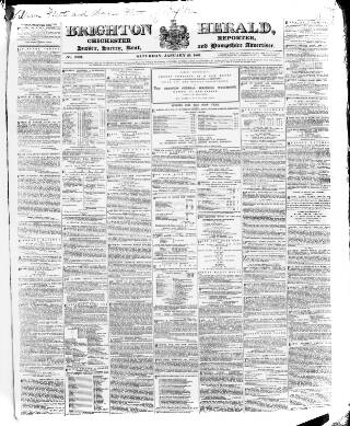 cover page of Brighton Herald published on January 26, 1861