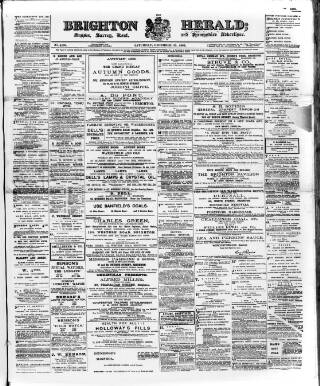 cover page of Brighton Herald published on December 25, 1886