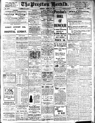 cover page of Preston Herald published on January 26, 1916