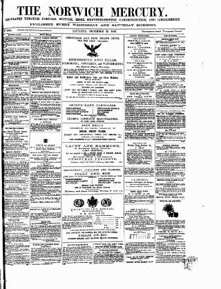 cover page of Norwich Mercury published on December 25, 1869