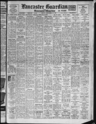 cover page of Lancaster Guardian published on November 23, 1962