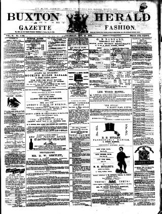 cover page of Buxton Herald published on November 23, 1876