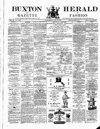 cover page of Buxton Herald published on January 26, 1881