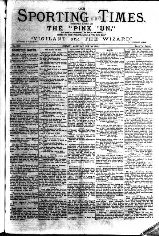 cover page of Sporting Times published on November 23, 1901