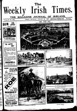 cover page of Weekly Irish Times published on January 26, 1907