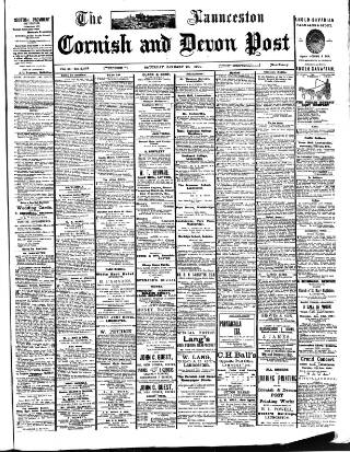 cover page of Cornish & Devon Post published on January 26, 1901