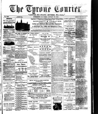 cover page of Tyrone Courier published on January 26, 1895