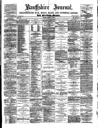 cover page of Banffshire Journal published on December 25, 1883