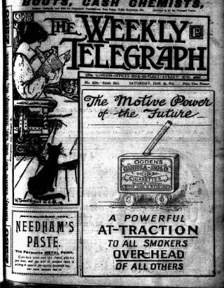 cover page of Sheffield Weekly Telegraph published on January 26, 1901