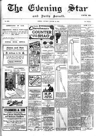 cover page of Evening Star published on January 26, 1907