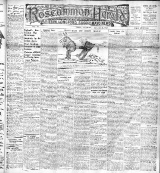 cover page of Roscommon Herald published on January 26, 1924