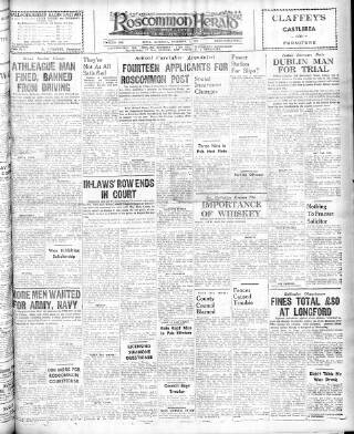 cover page of Roscommon Herald published on November 7, 1953