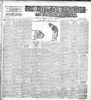 cover page of Midland Reporter and Westmeath Nationalist published on November 15, 1928