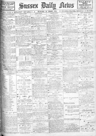 cover page of Sussex Daily News published on January 26, 1916