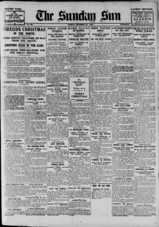 cover page of Sunday Sun (Newcastle) published on December 25, 1927