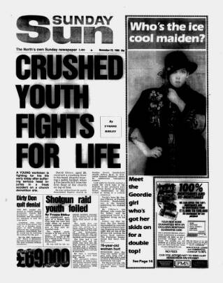 cover page of Sunday Sun (Newcastle) published on November 23, 1986