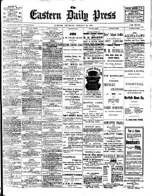 cover page of Eastern Daily Press published on January 26, 1905