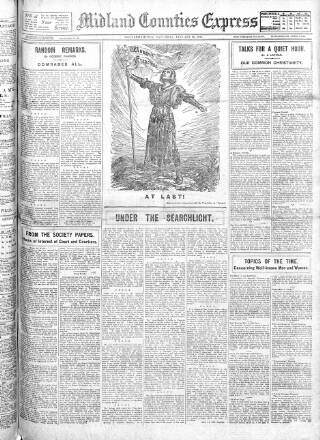 cover page of Midland Counties Express published on January 26, 1918