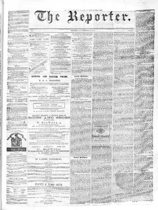 cover page of The Reporter (Stirling) published on November 19, 1881