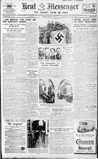 cover page of Maidstone Telegraph published on January 26, 1945